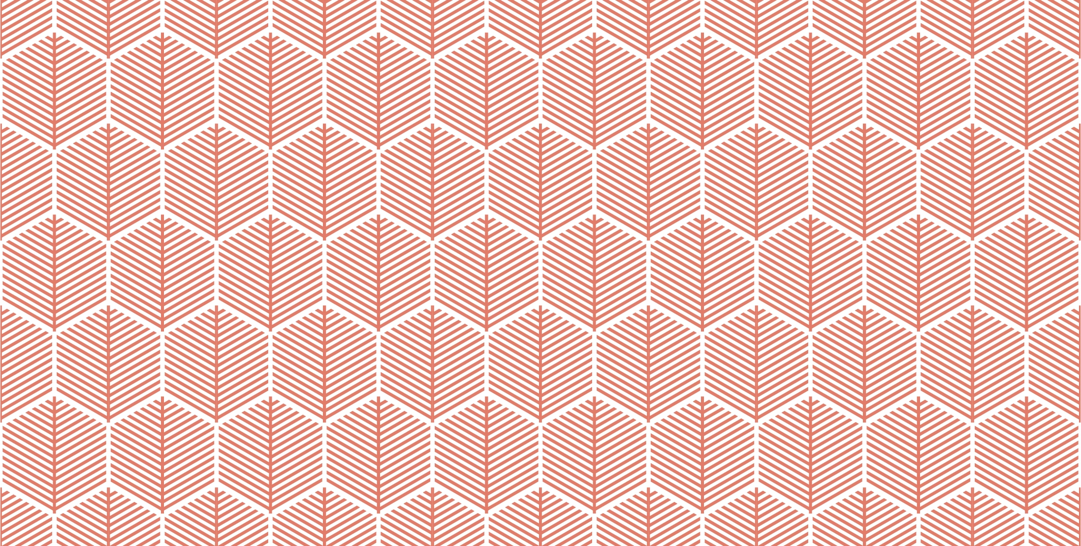 pattern géométrique couleur peche
