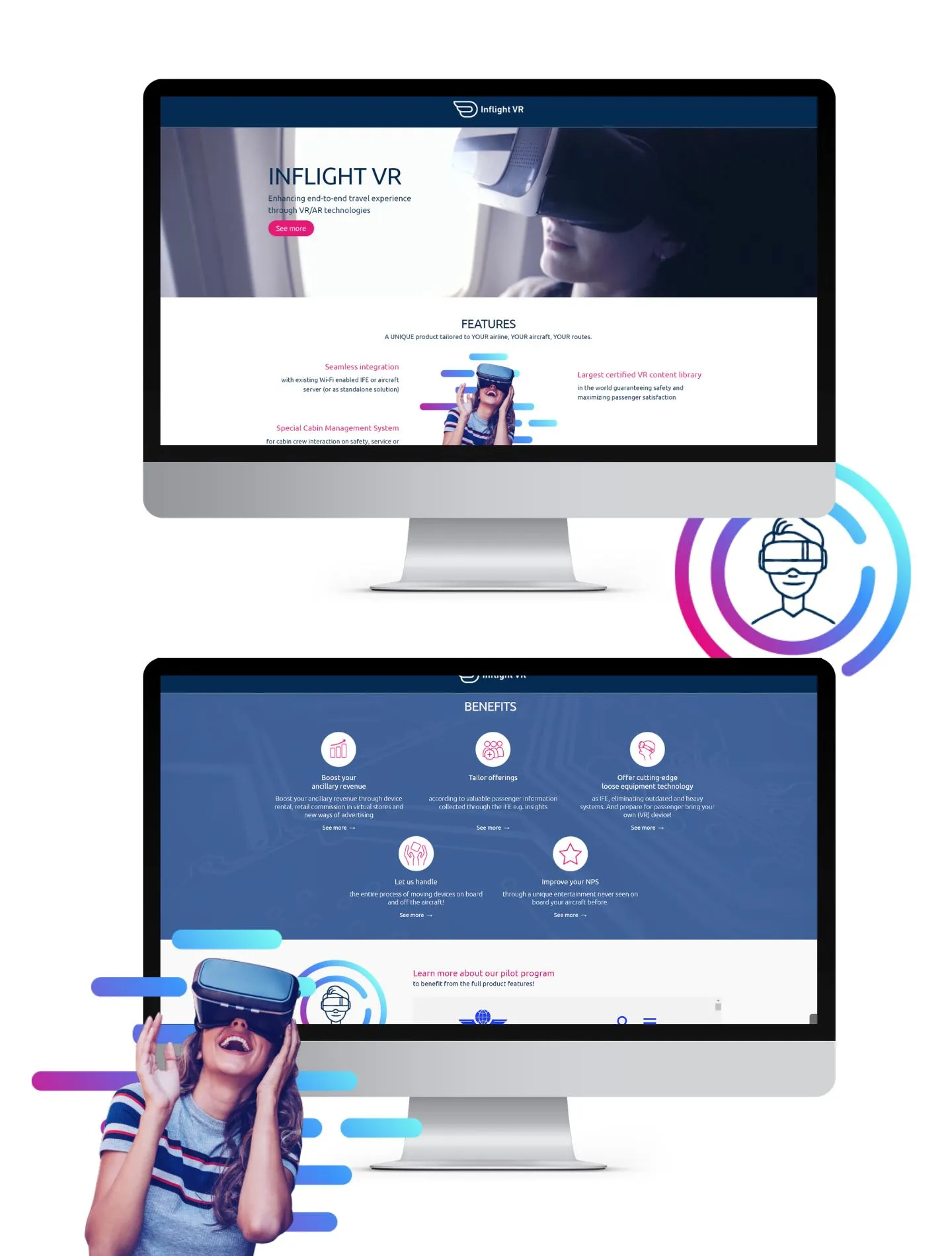 image d'ordinateur avec la landing page réalisée